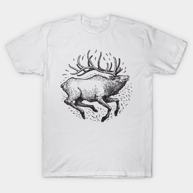 Elk T-Shirt by calebfaires